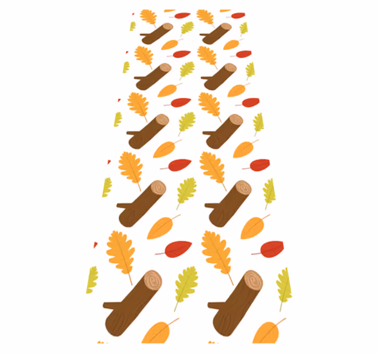 Bedroom carpet with multicolored tree designs - TenStickers