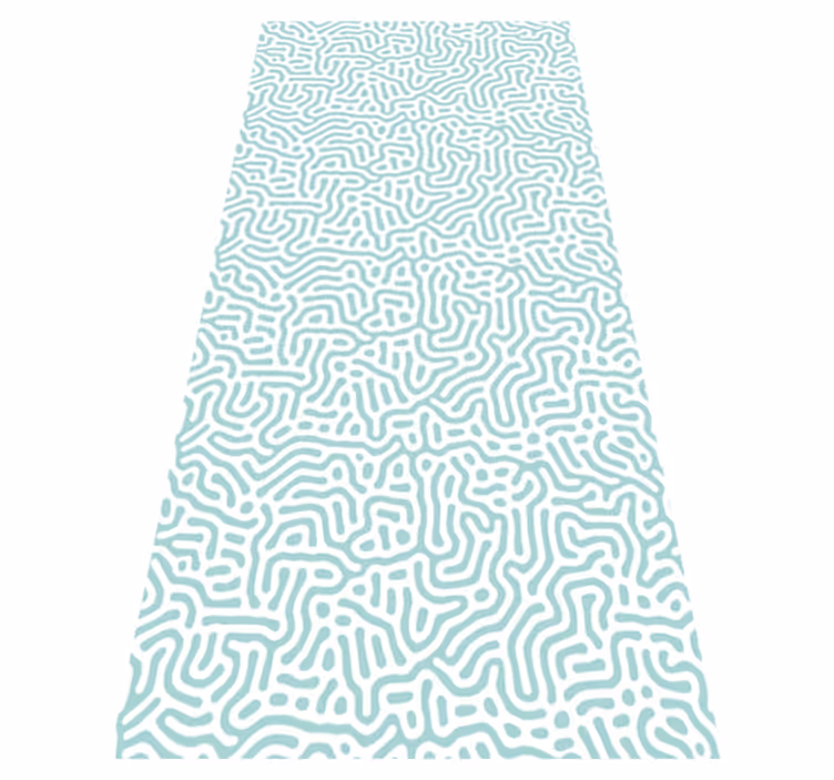 Bedroom carpet with green and white nature design - TenStickers