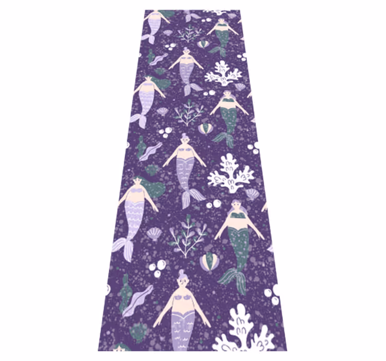 Mermaid splash bedroom carpet - TenStickers