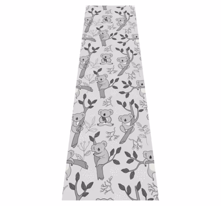 Bedroom carpet with gray koala pattern - TenStickers