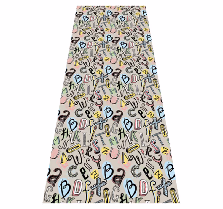Nordic alphabet bedroom carpet - TenStickers