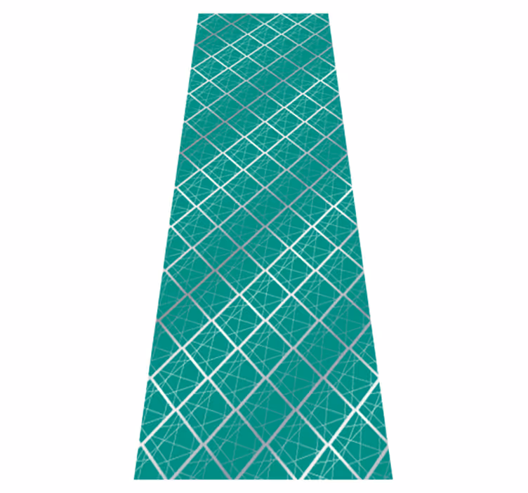 Bedroom carpet in green tile design - TenStickers