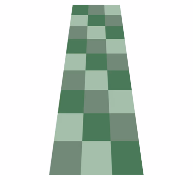 Bedroom carpet in green tile shades - TenStickers