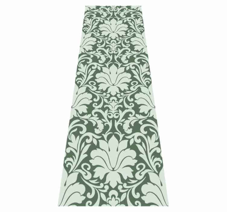 Bedroom carpet in emerald ornamental green - TenStickers