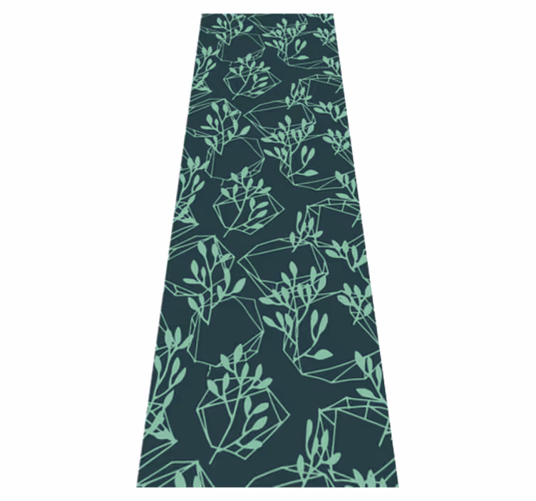 Bedroom carpet with green vintage plants design - TenStickers