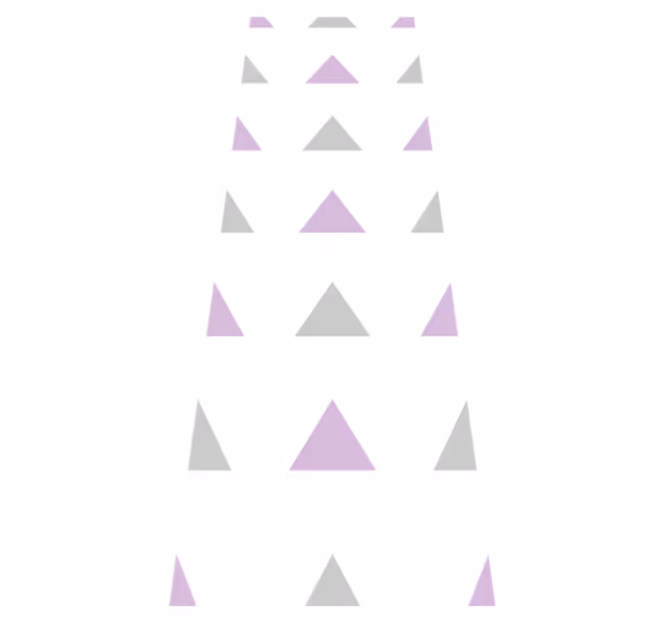Bedroom carpet in gray and purple triangles - TenStickers