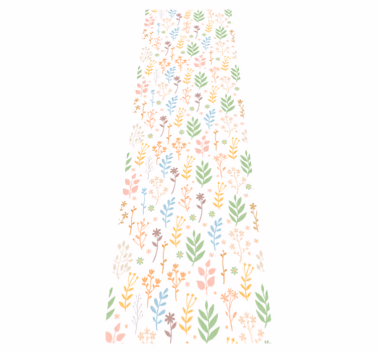 Bedroom carpet with simple symbols on white - TenStickers