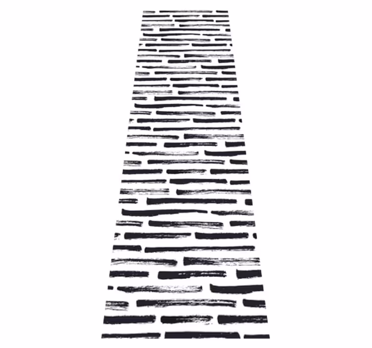 Bedroom carpet with vintage black lines on white - TenStickers