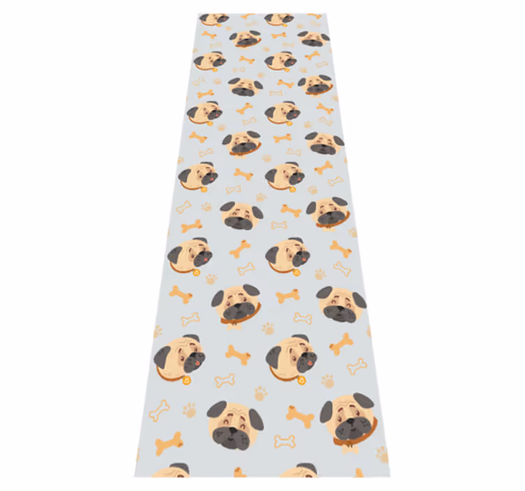 Bedroom carpet with british bulldog puppies pattern - TenStickers