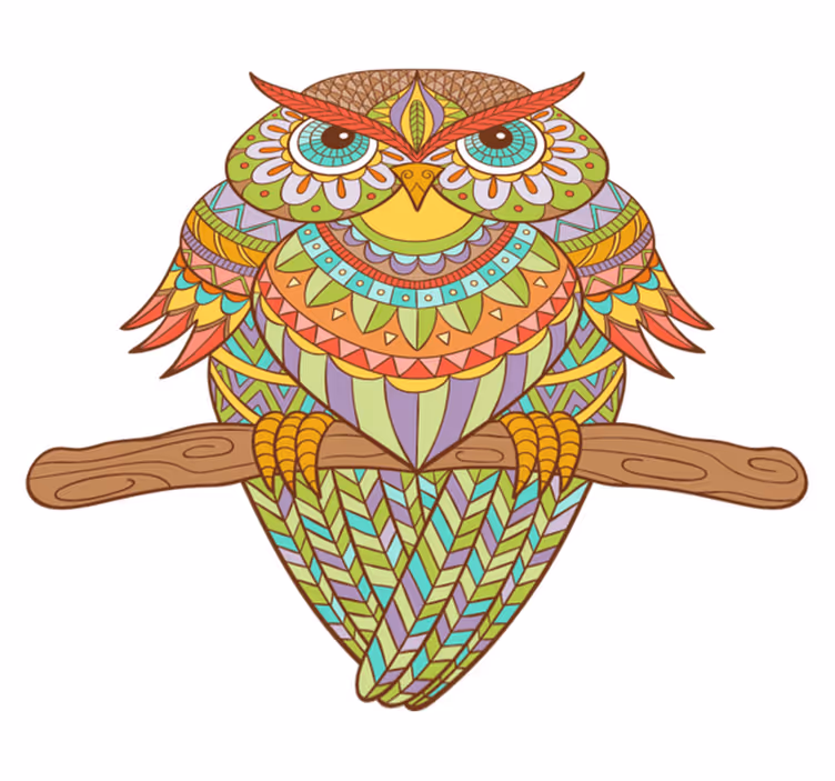 Bedroom carpet huichol bird design - TenStickers