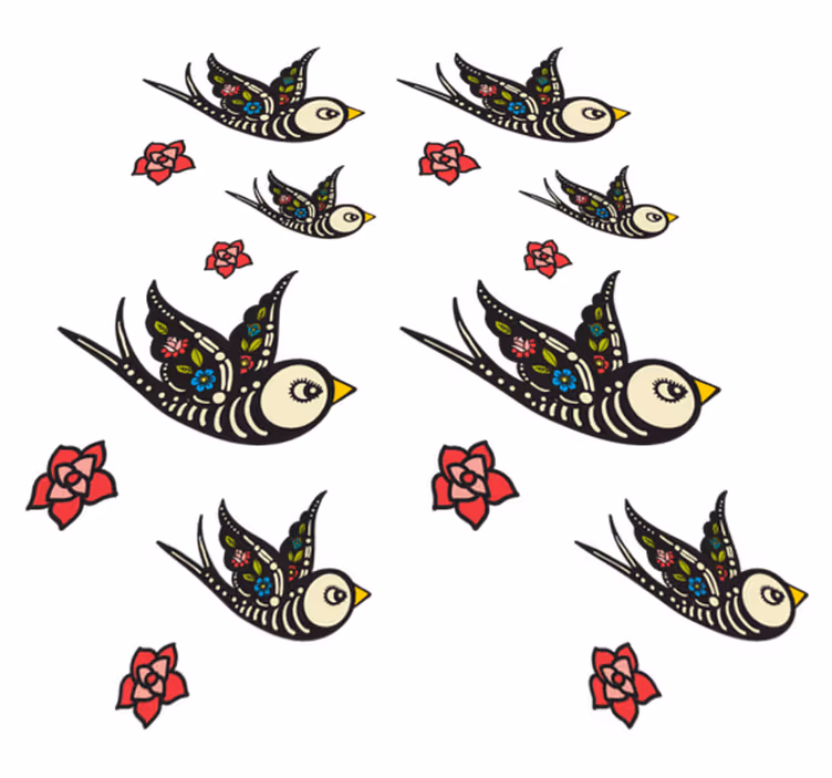 Bedroom carpet mexican little birds - TenStickers