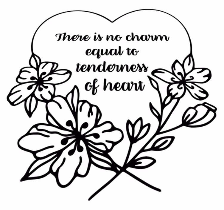 Bedroom carpet jane austen heart - TenStickers