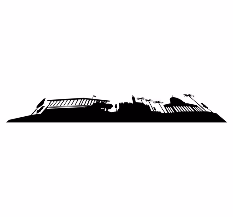 Bedroom carpet jerusalem skyline design - TenStickers