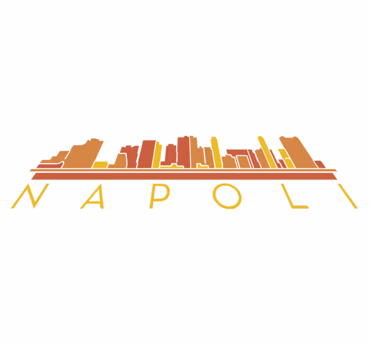 Bedroom carpet napoli skyline design - TenStickers