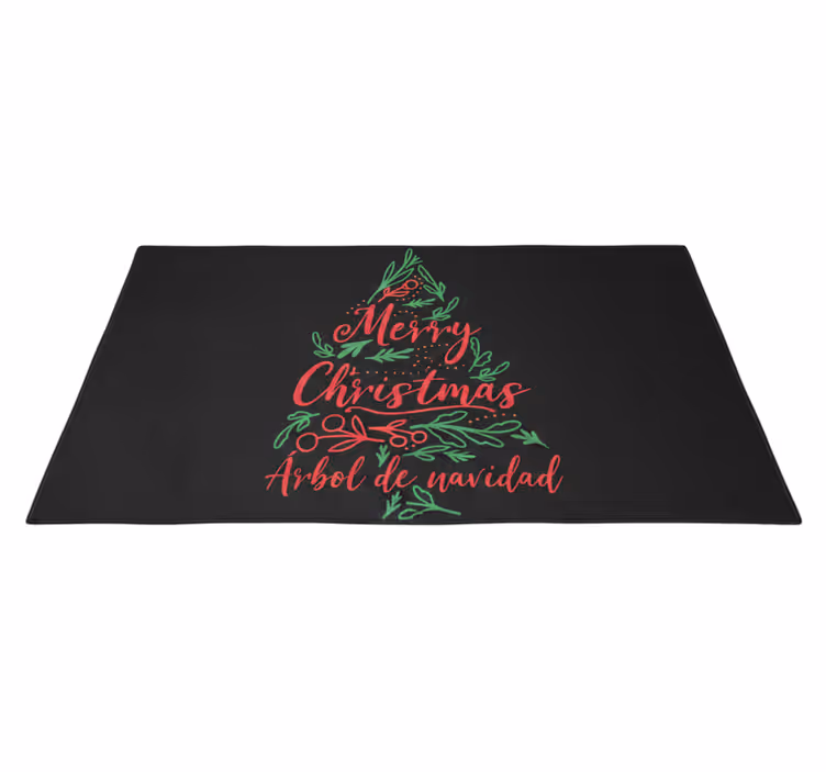 Bedroom carpet merry christmas tree - TenStickers