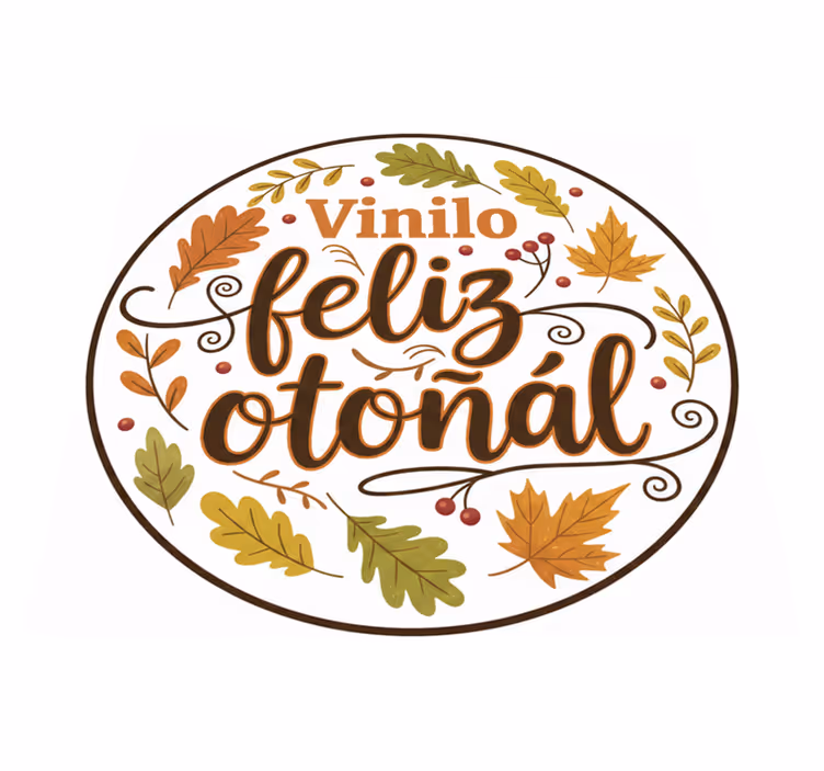 Bedroom carpet autumn happy vinyl - TenStickers