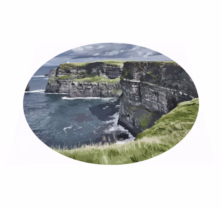 Bedroom carpet inspired by irish cliffs - TenStickers