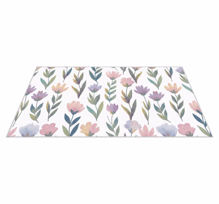 Bedroom carpet nordic style flower wall decal - TenStickers
