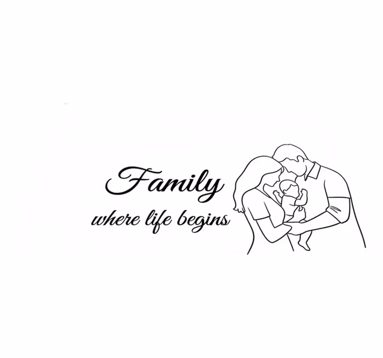 Bedroom carpet family where life begins - TenStickers