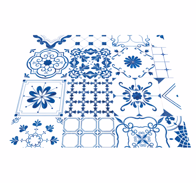 Nordic rug inspired by nordic tiles - TenStickers