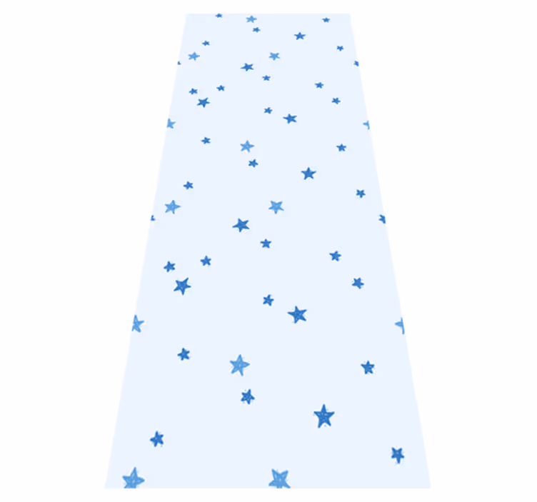 Nordic rug in pastel blue star pattern - TenStickers