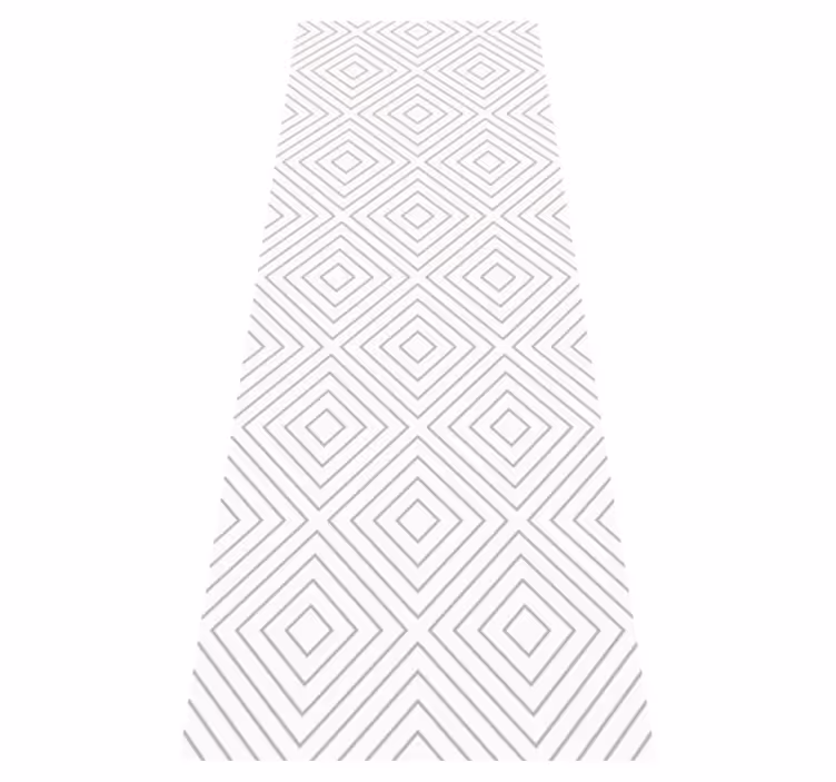 Nordic rug in white with gray squares pattern - TenStickers