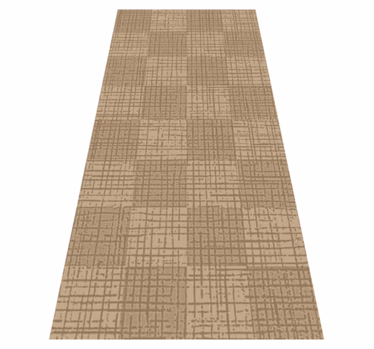 Nordic rug scandinavian caramel square design - TenStickers