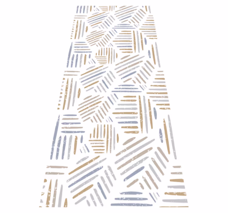 Nordic rug with pastel color lines in threes - TenStickers