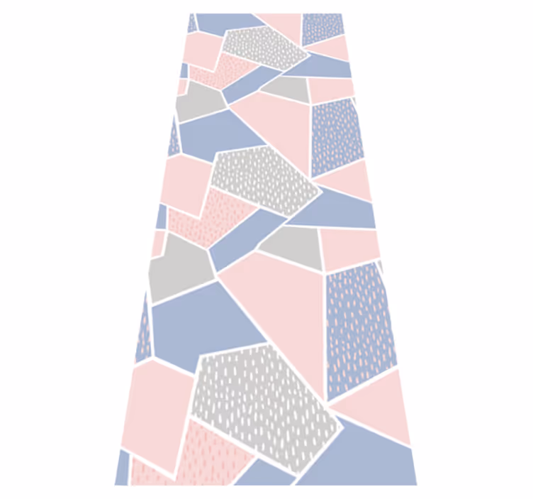 Nordic rug in soft pastel geometric design - TenStickers