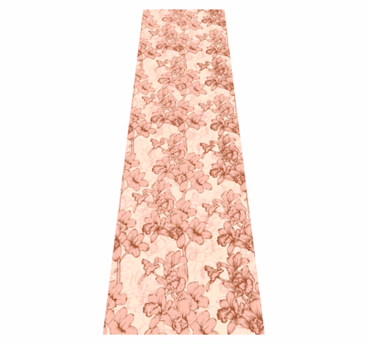 Nordic rug with vintage 3d flowers design - TenStickers