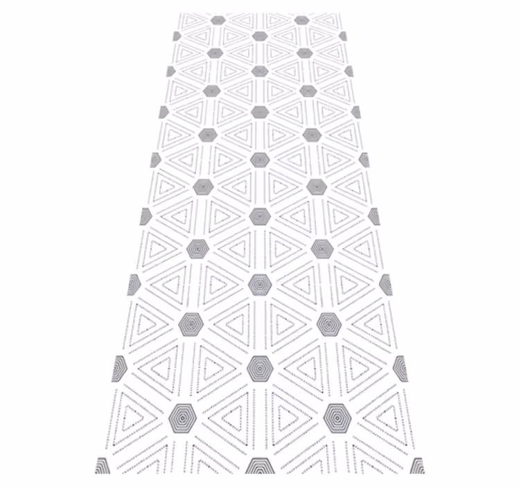 Nordic rug with geometric triangle pattern - TenStickers