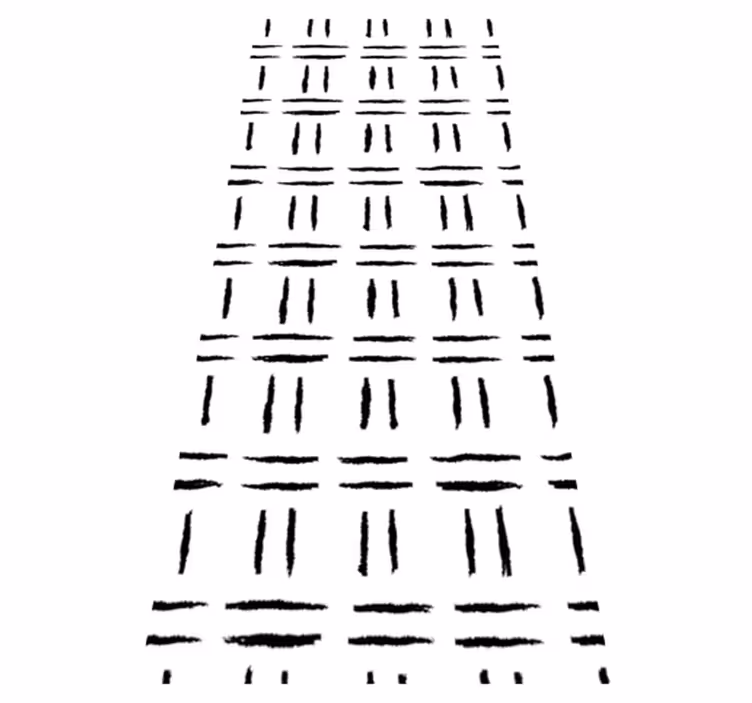 Nordic rug with irregular black lines pattern - TenStickers