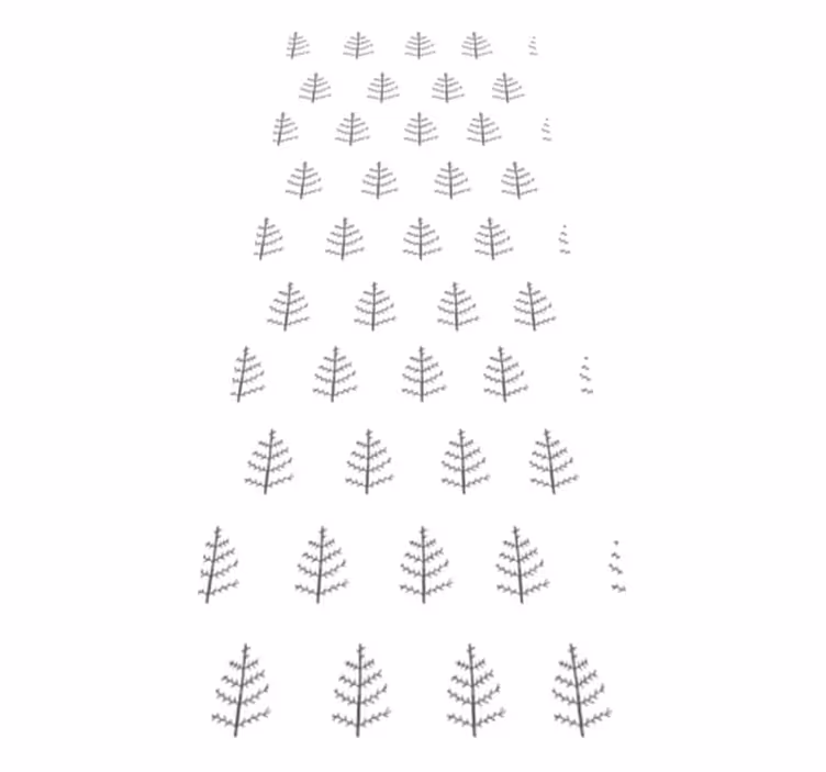 Nordic rug with gray minimalistic tree designs - TenStickers