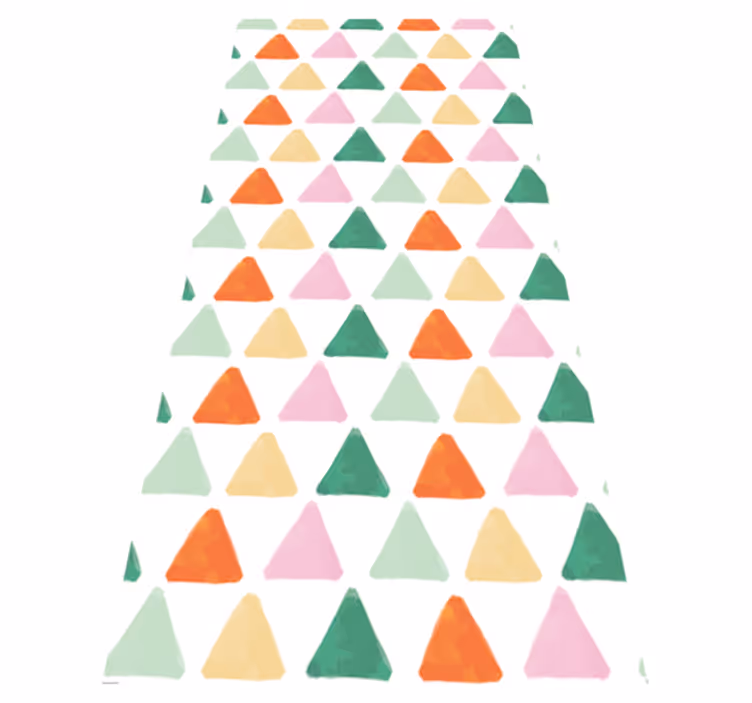 Nordic rug in pastel triangle pattern - TenStickers