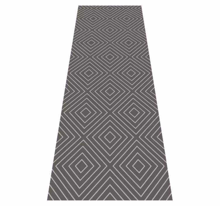 Nordic rug with white and gray squares pattern - TenStickers