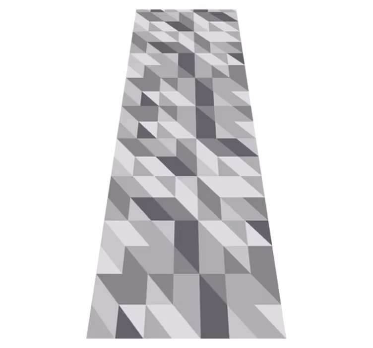 Nordic rug light gray geometric squares - TenStickers