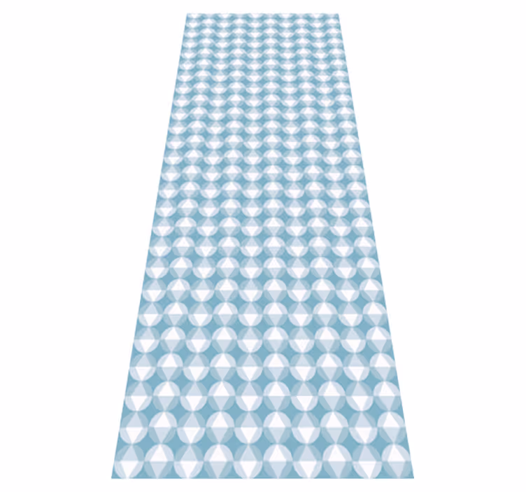 Nordic rug in blue patterned style - TenStickers