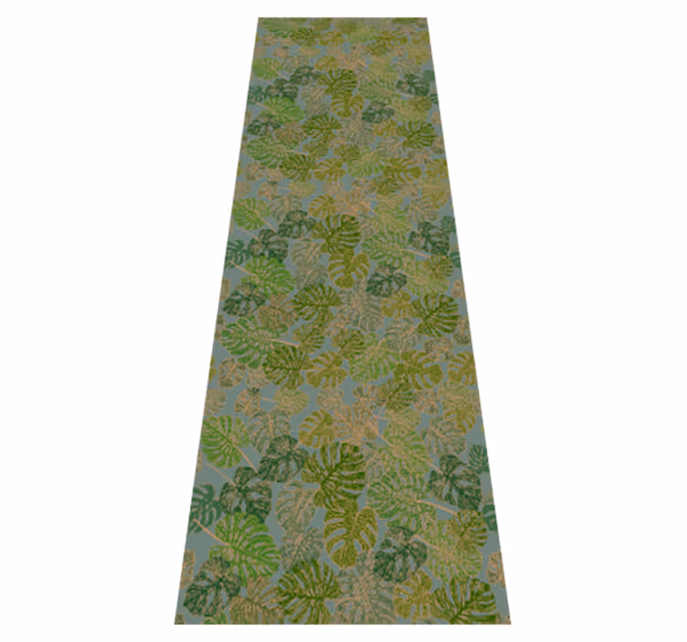 Nordic rug with japandi minimalistic monstera leaves - TenStickers