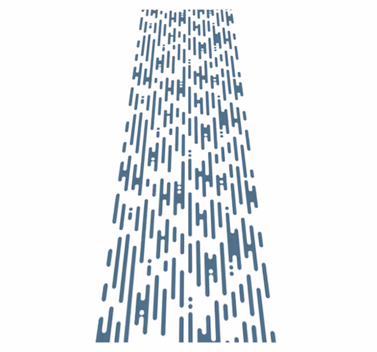Nordic rug in blue irregular japandi pattern - TenStickers