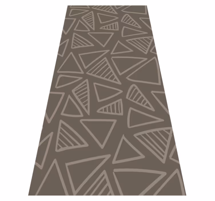 Nordic rug scandinavian brown triangle stripes - TenStickers