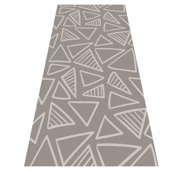Nordic rug scandinavian gray triangle stripes - TenStickers