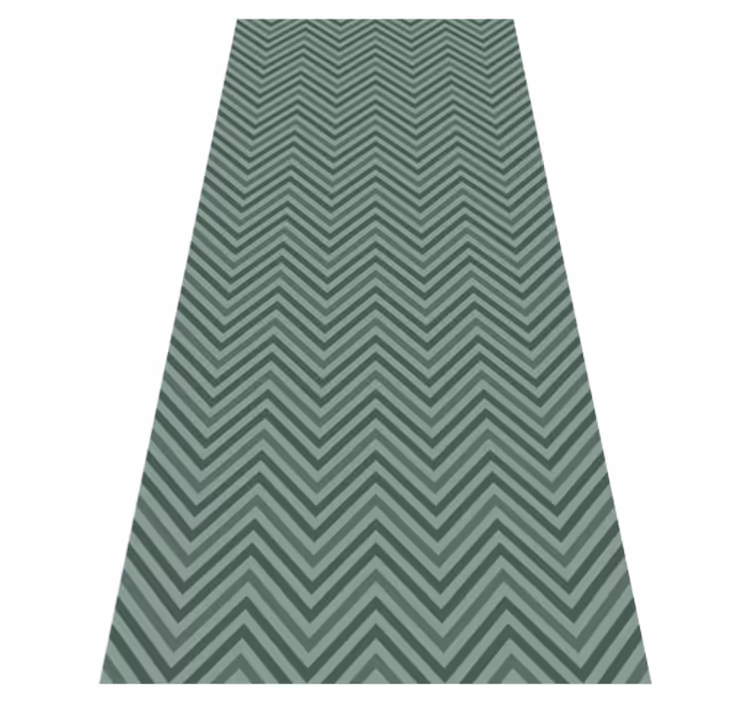 Nordic rug in scandinavian green herringbone design - TenStickers