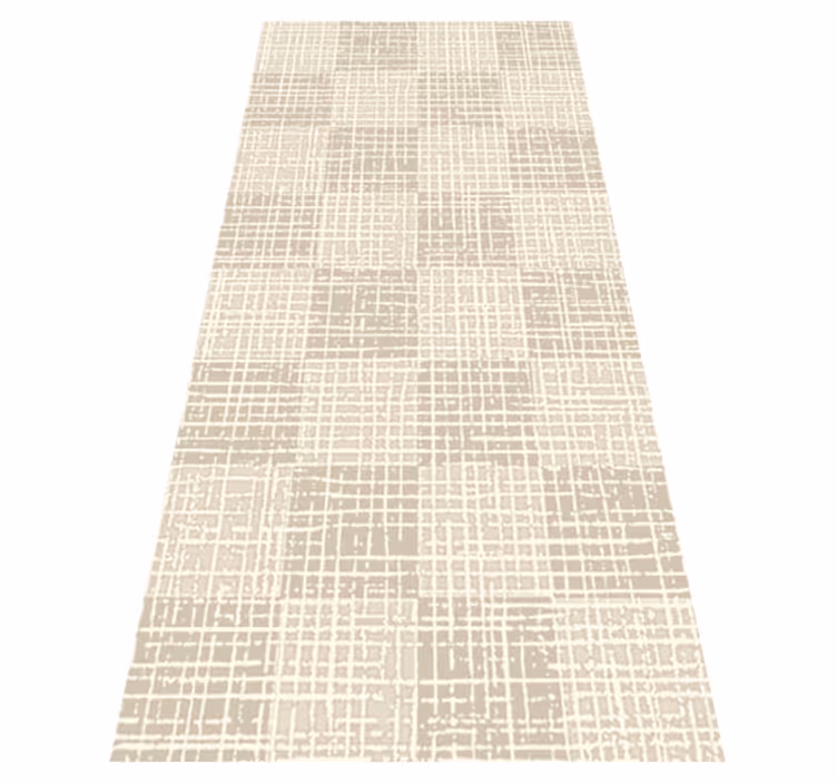 Nordic rug in scandinavian beige square pattern - TenStickers