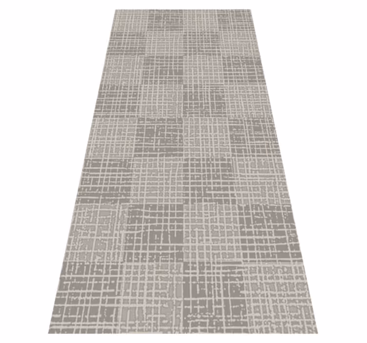 Nordic rug in scandinavian ash gray square pattern - TenStickers
