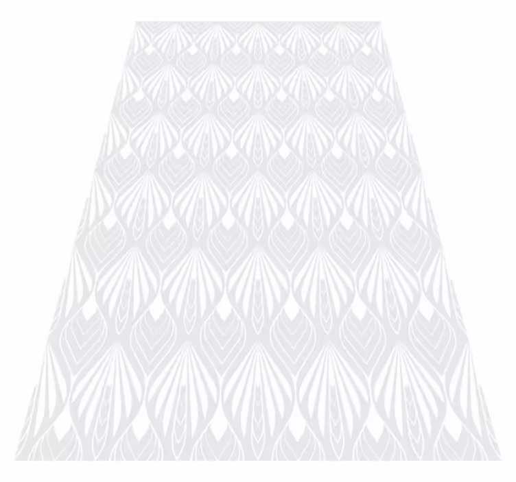 Nordic rug with white and grey leaf pattern - TenStickers