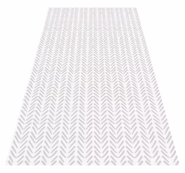 Nordic rug with grey abstract zigzag lines - TenStickers