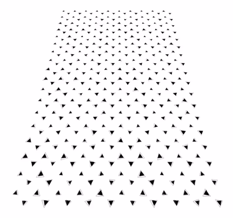 Nordic rug in black and grey 3d triangles - TenStickers