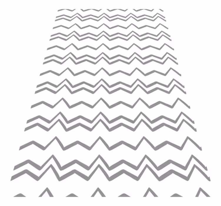 Nordic rug with irregular grey zigzag lines pattern - TenStickers