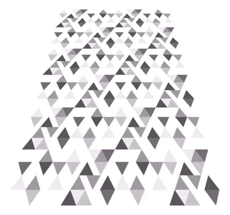 Nordic rug in light grey and white triangles pattern - TenStickers
