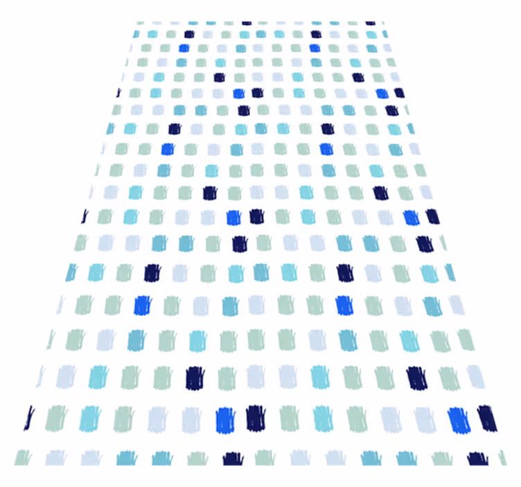 Nordic rug in varying shades of blue - TenStickers